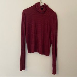 turtle neck striped top
